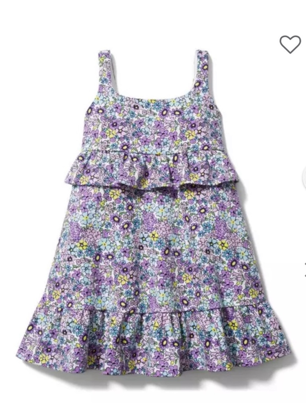 Janie & Jack Purple Floral Ruffle Summer Dress 🪻